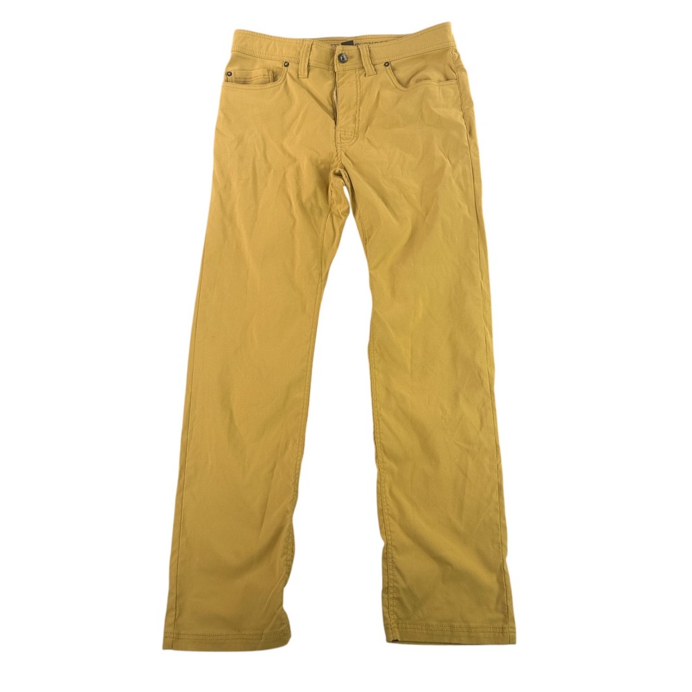 prAna Brion Pant Mens 32x32 Yellow Slim Fit Zion Stretch Hiking M4BN32312
